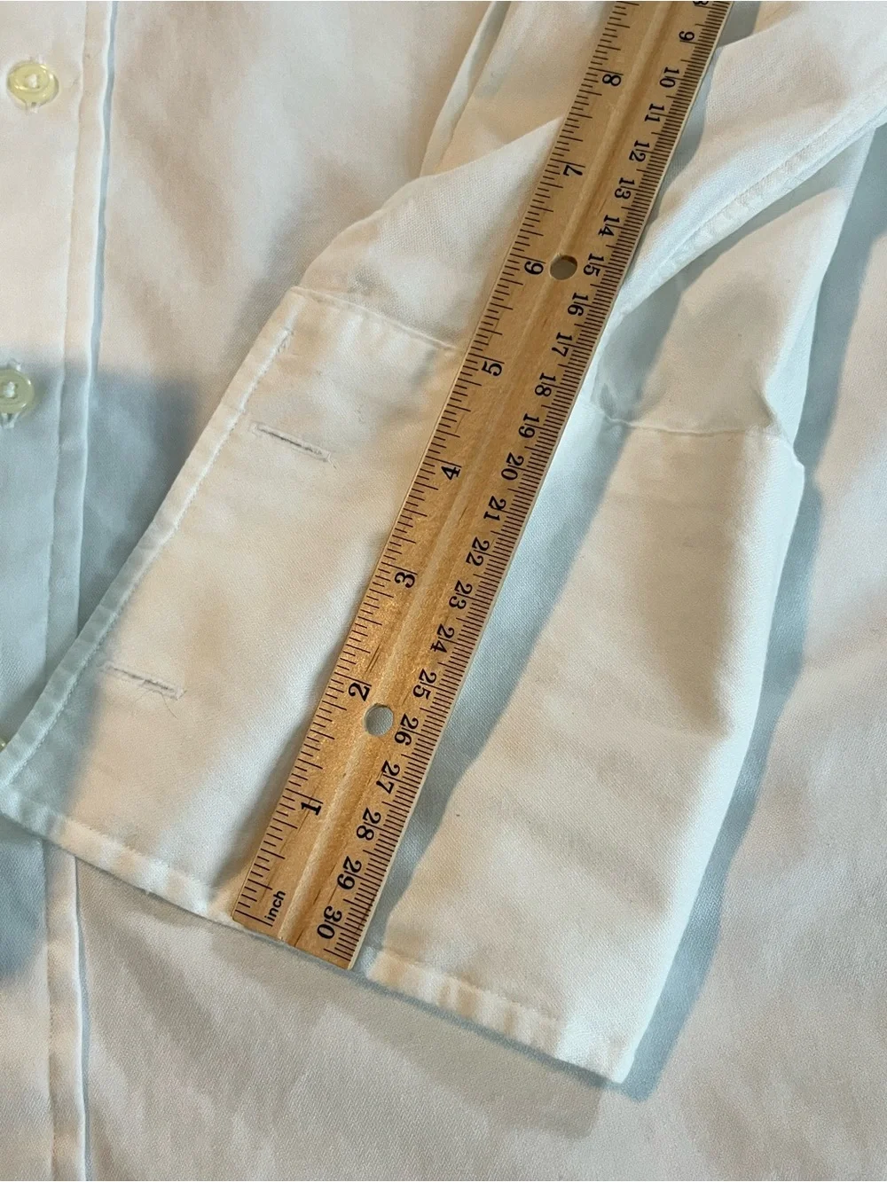 Polo Ralph Lauren Men's White Curham Classic Fit Dress Shirt Size 18 / 35 EUC